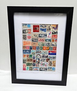 France Themed Vintage Stamp Collection in a Photo Frame - Etsy
