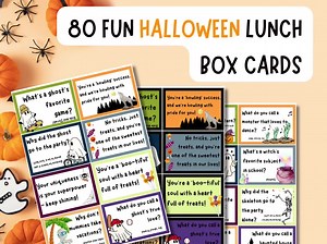 Halloween Lunch Box Notes | Lunch Kit Notes Halloween | Spooky Jokes and Positives Notes for Kids | Lunch Box Notes for Kids | School Notes - Etsy