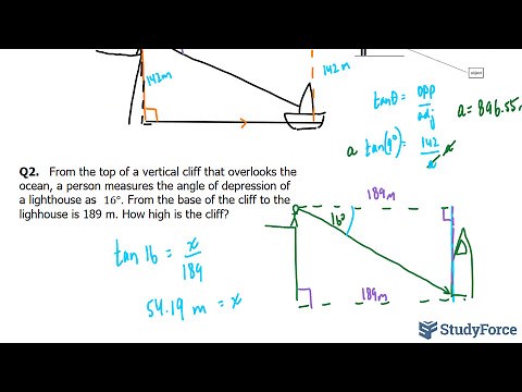 Solve Angle of Depression Problems in Right Triangles