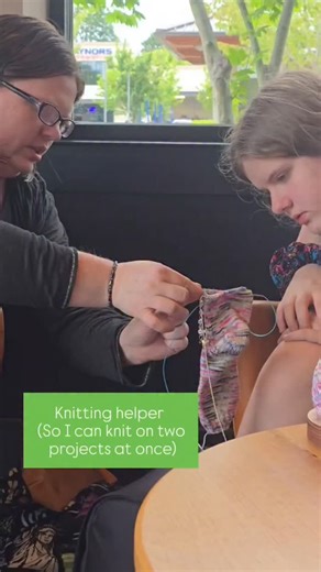 13K views · 825 reactions |  Knitting Helper!  So I can obviously work on both current projects at the same time. Double tap if a knitting helper would be helpful for you too  | Knitlifeoils | Facebook