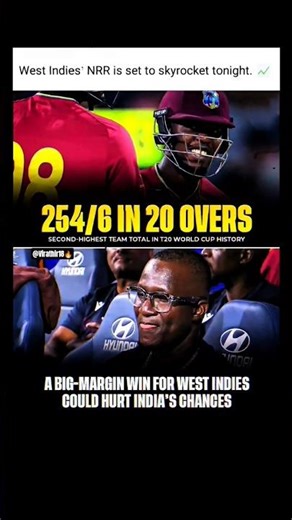 India Qualification In Danger 🥶🔥 #westindiesvszimbambwe #t20worldcup
