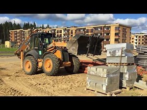 CASE 695 работа вилами