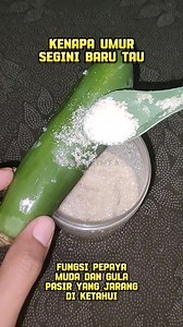 1.2M views · 6K reactions | Fungsi pepaya muda dan gula pasir yang jarang di ketahui #tutorial #idekreatif #kreatif #lifehack #tips | Lamuji | Facebook