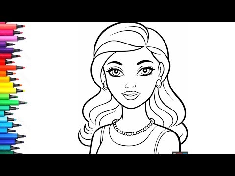 Barbie Drawing, Painting & Coloring For Kids and Toddlers_Child Art