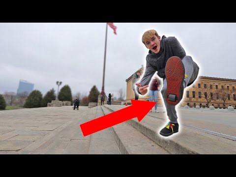 Heelys vs Stairs Ends in Hilarious Fail