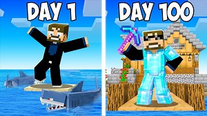 I Survived 100 Days On a Minecraft Survival Island