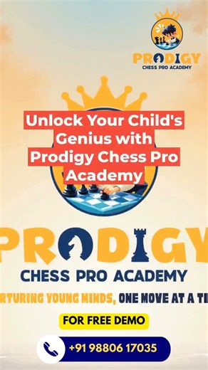 Is your child ready to unlock their genius? 🤔🎉Unlock your child’s hidden genius with Prodigy Chess Pro Academy ♟️✨ Our expert coaches turn curiosity into confidence — and every session into growth. #ChessForKids #ProdigyChess #ConfidenceBuilding #FamilyFun #ChessForKids #OnlineChessClasses #ProdigyChessPro #ChessParents #KidsActivitiesOnline #ChildDevelopment #YoungGenius #ChessTraining #ChessCoaching #RatedCoaches #SmartKidsClub #AfterSchoolPrograms #LearnChessOnline #KidsHobbies #ParentingWi