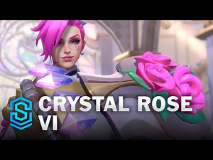 Crystal Rose Vi Wild Rift Skin Spotlight