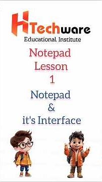Notepad tutorial | Notepad interface | Notepad basics | Computer basics tips and tricks #shorts