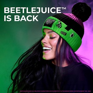 Love Your Melon’s newest collection will keep you warm and stylish with whimsical LoveKnit™ beanies inspired by Beetlejuice™. | Love Your Melon