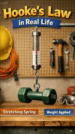 Hooke’s Law explained with a real spring example – Force ∝ Extension (F = kx)”