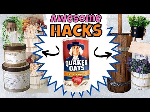 8 AMAZING OATMEAL CONTAINER CRAFTS | CHEAP DIY CRAFTS