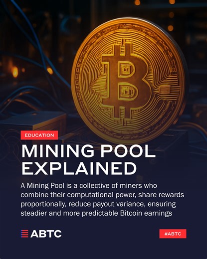 American Bitcoin on Instagram: "A mining pool unites miners who combine their computing power to share rewards and earn more consistent payouts. It turns competition into collaboration. Will mining pools continue to shape Bitcoin’s network in the future?"
