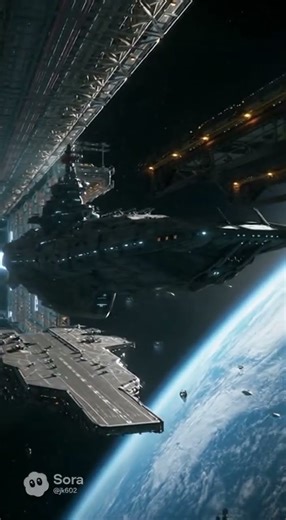 SF 映画のように宇宙ドックより発進 #生成ai動画