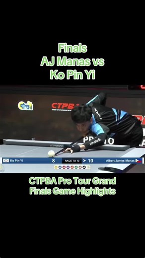 CTPBA Pro Tour Grand Finals Highlights: AJ Manas vs Ko Pin Yi