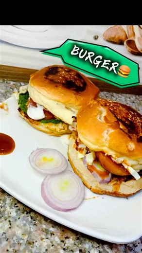 Easiest Homemade Burger You’ll Ever Make🍔#youtubeshorts #shorts #burger #burgerrecipe #recipe #shor