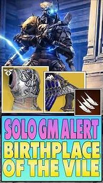 Solar Hunter Crackshot Build | Solo GM Alert Birthplace of the Vile | Exotic Ophidia Spathe.