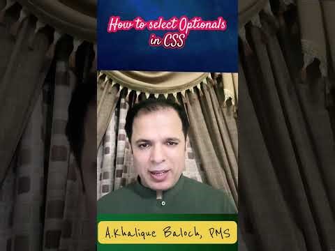 CSS optional guide | How to select optional subjects in CSS
