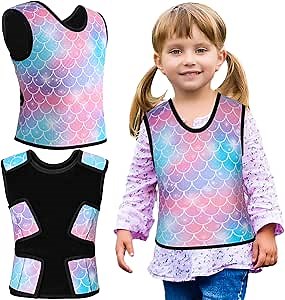 Janmercy Compression Vest for Kids Boys Soft Breathable Compression Vest Girls Cute Comfort for Back to School Children(Mermaid,Small)
