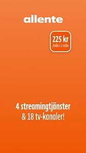 Familjens nya streamingfavorit! Just nu halva priset på tv & streaming 🧡 | Allente Sverige