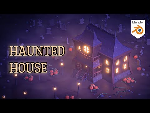 Haunted House in Blender 3D - Timelapse