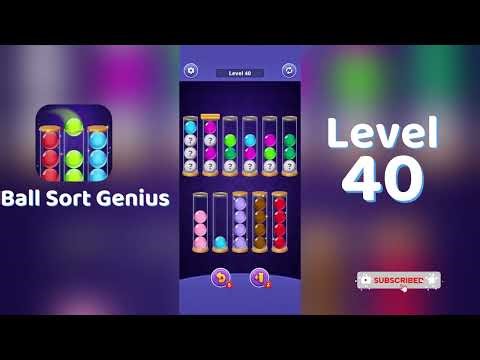 Ball Sort Genius Level 40 Walkthrough | Go Answer 🧩✨