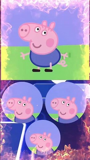 Snort Peppa Pig Family 😂 | Tiles Hop EDM Fun #Shorts #PeppaPig #CoffinDance