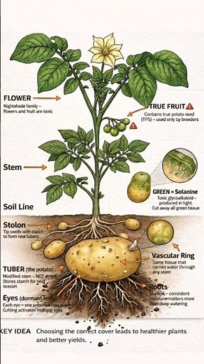 Potato Is a Stem, Not a Root? 🌱 Surprising Gardening Fact Explained!
