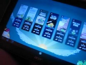 Angry Birds review on Acer tablet
