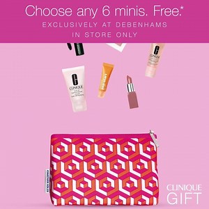 119K views · 980 reactions | Create your own FREE personalised gift in store at Debenhams with your choice of any 6 mini's. Can't make it in? Shop our edit online now. Exclusively at Debenhams until 21st October. T&Cs apply: *Free with 2 qualifying purchases, 1 to be skin care or foundation. 1 per client, while stocks last. | Clinique | Facebook