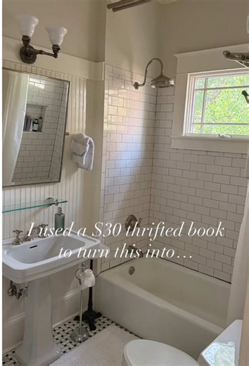 DIY Vintage Flower Book Decor for Your Bathroom