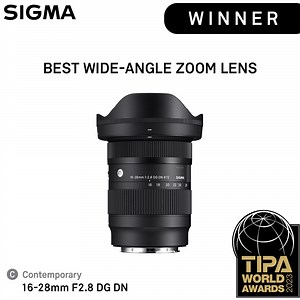 The following three Sigma lenses received TIPA awards:  Best Wide-Angle Prime Lens - Sigma 24mm f/1.4 DG DN Best Wide-Angle Zoom Lens - Sigma 16-28mm f/2.8 DG DN Best Superzoom Lens - Sigma 150-600mm f/5-6.3 DG DN OS View the list of TIPA 2023 gear we stock here: https://www.outdoorphoto.co.za/tipa-world-awards | Outdoorphoto | Facebook