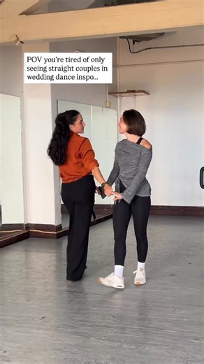 Elaine | Queer Wedding Dance on Instagram: "And you realize fun lifts, like this one, are possible! 💛 Are you a queer couple who needs help with your first dance? I create custom wedding dance choreography that you can learn from the comfort of your home! ✨ 💬 Comment “Choreo” below, and I’ll send you all the deets! 💌 #weddingdance #firstdance #weddingdancelessons #lgbtqwedding #lgbtq #lgbtqia #queerweddings #queerwedding #nontraditionalwedding #queerlove #loveislove #emotionalvibes #relations