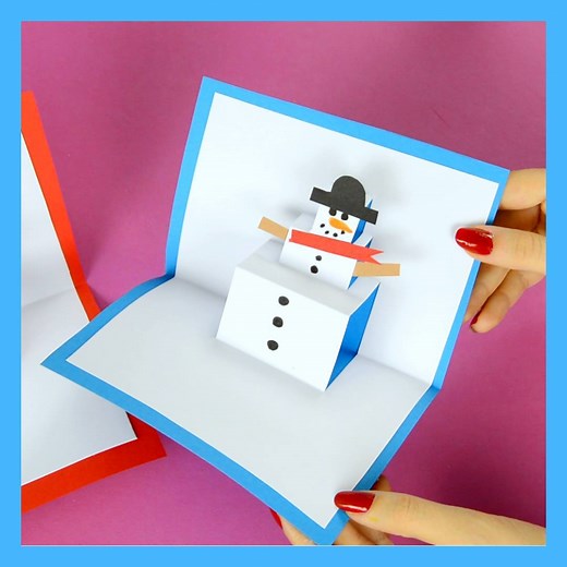 323K views · 4.1K reactions | SNOWMAN POP UP CARD - DIY Christmas card idea for kids https://www.easypeasyandfun.com/snowman-pop-up-card/ | Easy Peasy and Fun | Facebook