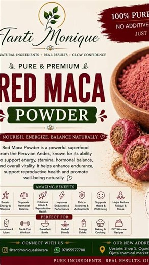 Red Maca uses and Benefits
