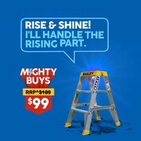 Up your next job with this month’s Mighty Buy 🪜Bailey Pro Punchlock Industrial Ladder — built tough for trade and DIY jobs. Don’t miss out — sale ends 22.02.26, while stocks last! Shop in-store or online via the link. https://bit.ly/3YtgB2X | Bindoon Mitre 10
