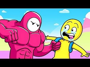 PLAYER vs. FALL GUYS?! (Cartoon Animation)-2