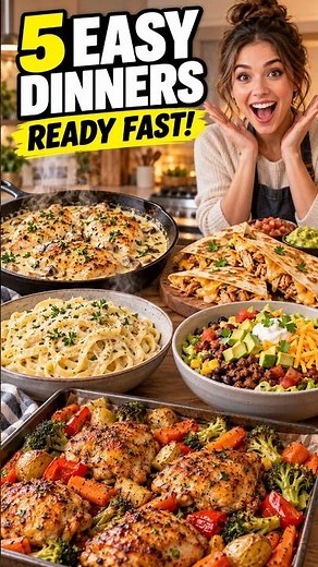5 Easy Dinner Recipes for Busy Nights | Quick Family Meals
