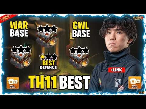 BEST-10 UNBEATEN TH11 WAR / TROPHY / CWL BASE WITH COPY LINKS || TH11 BASE LAYOUT ANTI 3 STAR BASE