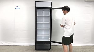 Cooler Depot 25 in. W 14.5 cu. ft. Commercial Upright Display Glass Door Beverage Refrigerator in Black DXXGDC-14