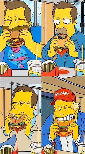 They eat the Big Arch 🍔 #simpsons #shorts #funny mp4