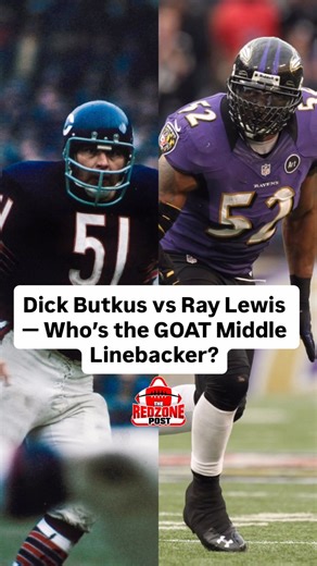 Dick Butkus dominated through raw fear and physical control, changing how the middle linebacker position was played, while Ray Lewis led with precision, leadership, and championships in the modern era. One terrified offenses before the snap, the other commanded entire defenses for a generation. Same position, different eras — so which one is really the GOAT? #BearDown #Ravens #oldschool #football #fyp | The Red Zone Post