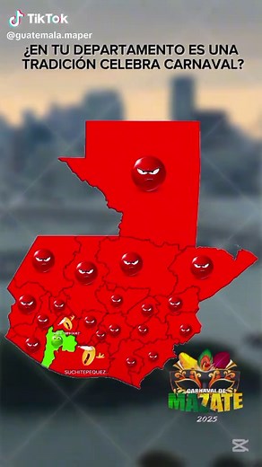 ¿EN TU DEPARTAMENTO ES UNA TRADICIÓN CELEBRA CARNAVAL? . . . #maps #viraltiktok #2025 #CapCut #geography #geoguatemala #suchitepequez #paratiiiiiiiiiiiiiiiiiiiiiiiiiiiiiii #mazatenangoguatemala😍 #carnaval