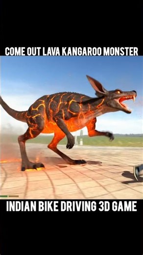 😱 Come Out Lava Kangaroo Monster 🔥🦘 | Indian Bikes Driving 3D Gameplay #funnyshorts #youtubeshorts