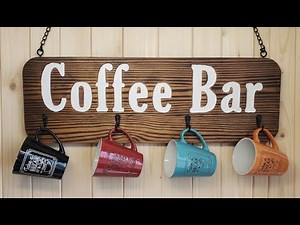 DIY Rustic Coffee Bar Sign | Easy Woodworking Project