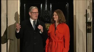 Keir Starmer lights Downing Street Xmas tree for first time as PM