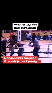 8 Professional Fight of Manny Pacquiao in Junior Flyweight Division against Renato Mendones. He won via TKO 2 round #MannyPacquiao #ProFight #boxing #fbreelsfypシ゚viralfbreelsfypシ゚viral #fbreels2025ツ #highlightsシ゚ @topfans | MP Boxing Gym Davao