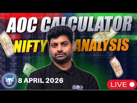 Nifty Live Trading - 8 April 2026 | Master F&O, NIFTY and STOCK with AOC Calculator