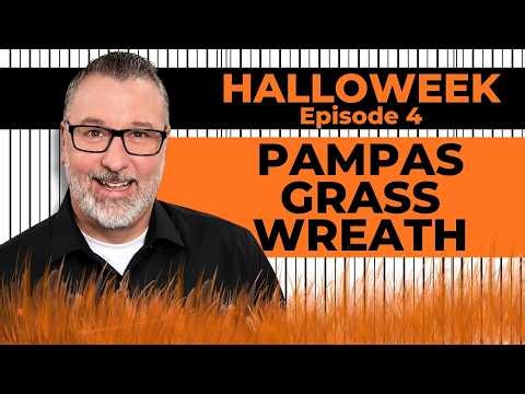 Pampas Grass Wreath - Halloweek Day 4 - Halloween Wreath DIY - #halloween @DavesWreaths