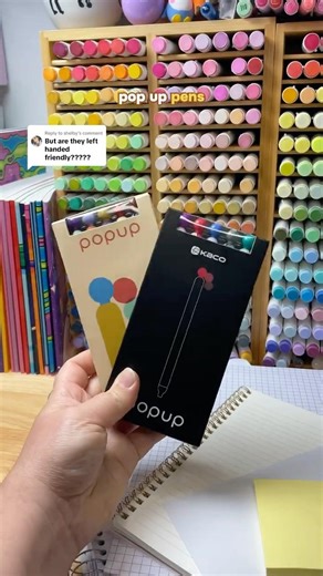 Are these Pop Up Pens left hand friendly? #review #art #pen #cutepen